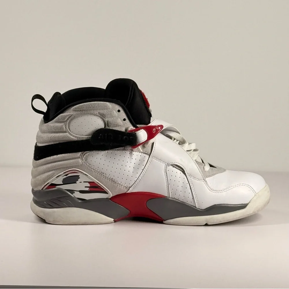 Air Jordan 8 Retro Bugs Bunny White Black True Red Men's Size 12 - 305381-103 - Picture 6 of 15